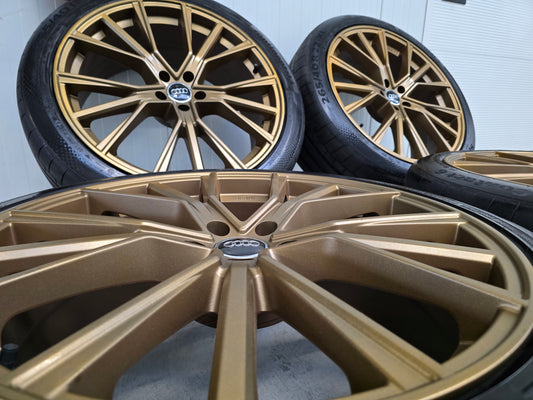 Audi e-tron Q7 Q8 22 inch Gold Bronze velgen zomerbanden