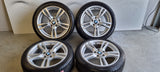 Originele 18" BMW 400M Breedset velgen + Bridgestone Zomerbanden 7.8mm 3 serie 4 ser f30 F31