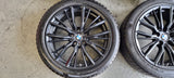 BMW 18 inch black velgen 796M winterbanden 5mm 3 serie G20 G21 4 serie 225 45 18