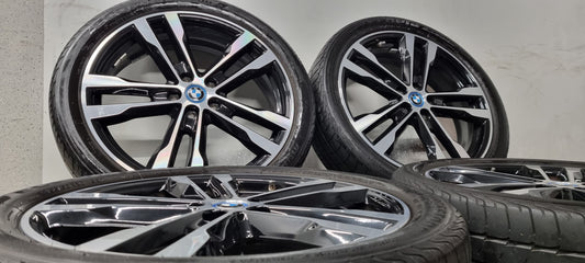 Originele UNIEKE BMW i3 20" Black/polished breedset+ Bridgestone zomerbanden BMW i3, i4