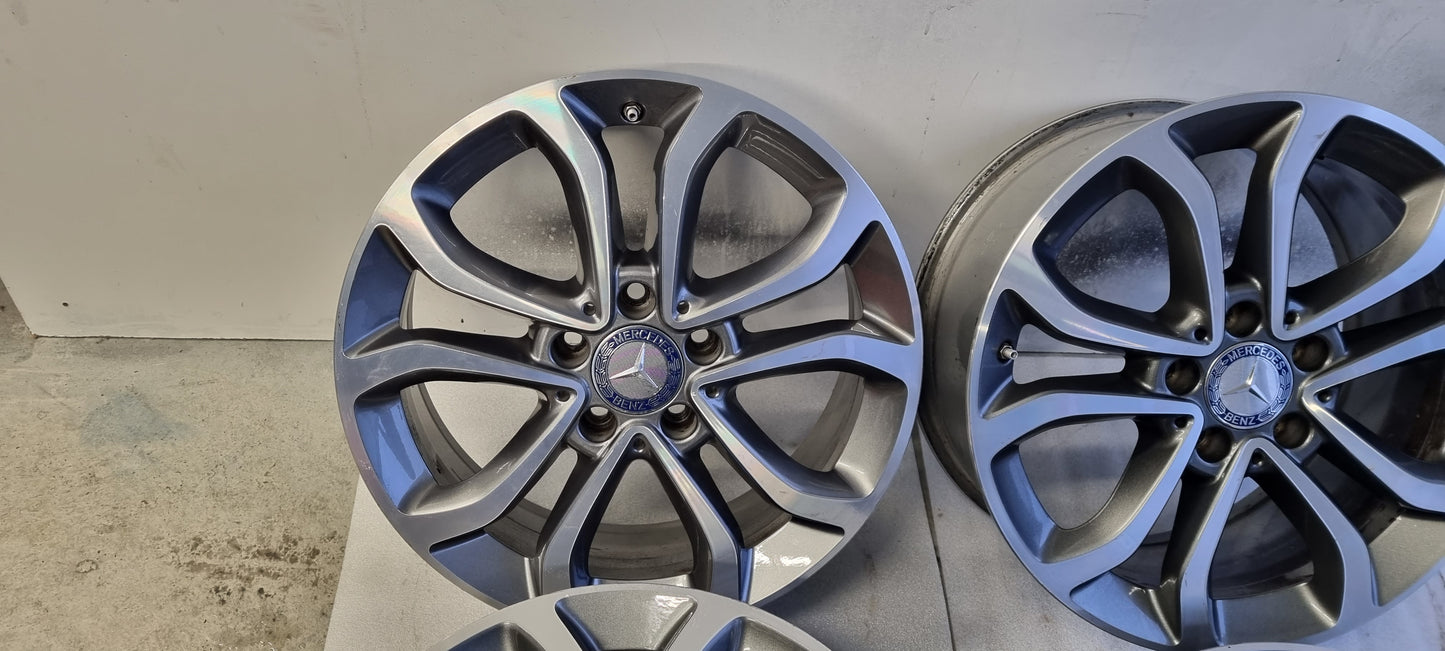 Origineel Mercedes Breedset velgen 17 inch C klasse 5x112