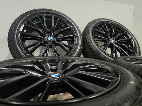 BMW 3 serie G20 G21 18 inch black velgen 796M winterbanden 7mm 225 45 18