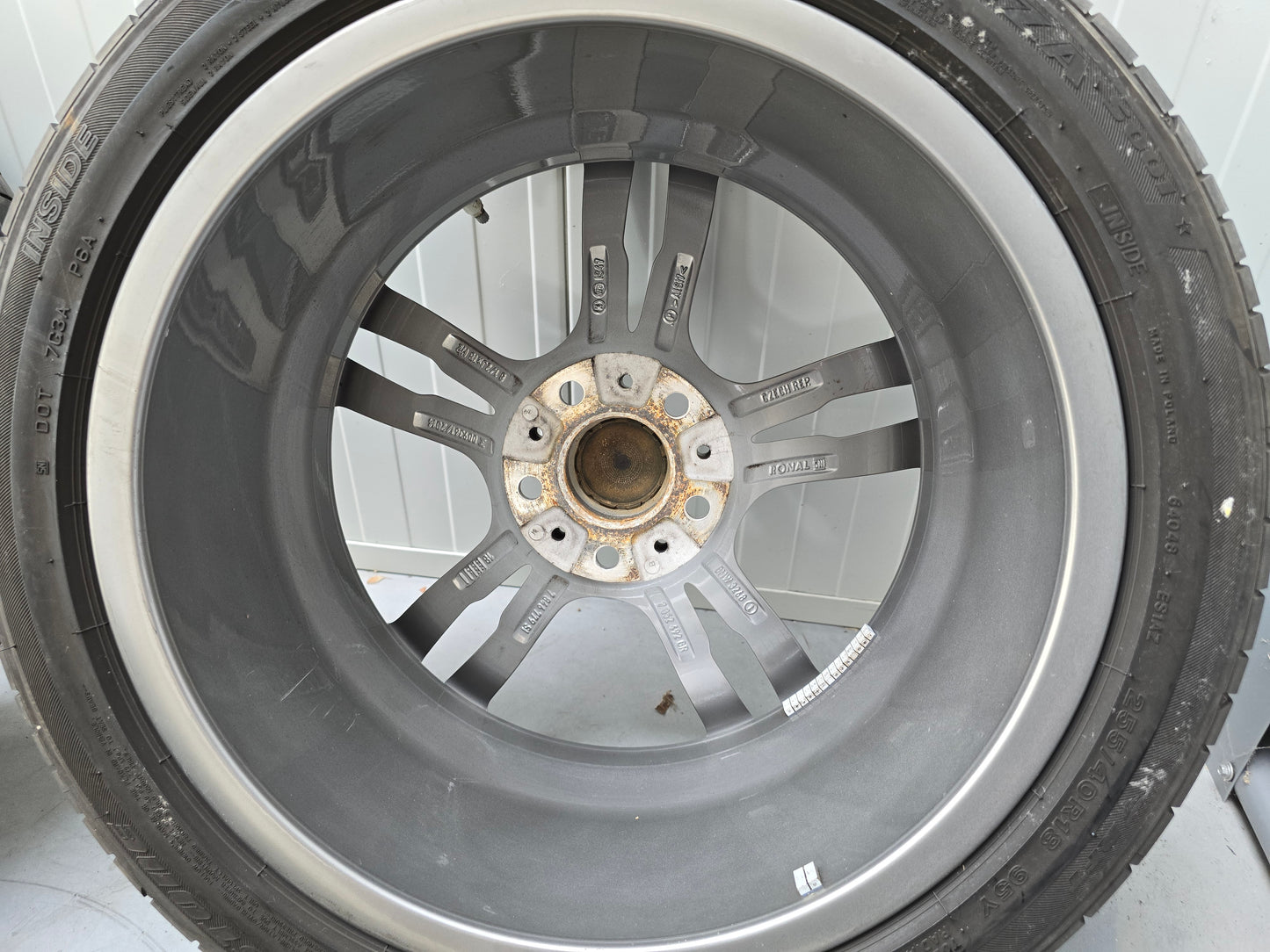 Originele 18 inch BMW Breedset velgen + Bridgestone Zomerbanden 3 serie F30 F31 4 serie F32 5x120 225 45 18 255 40 18