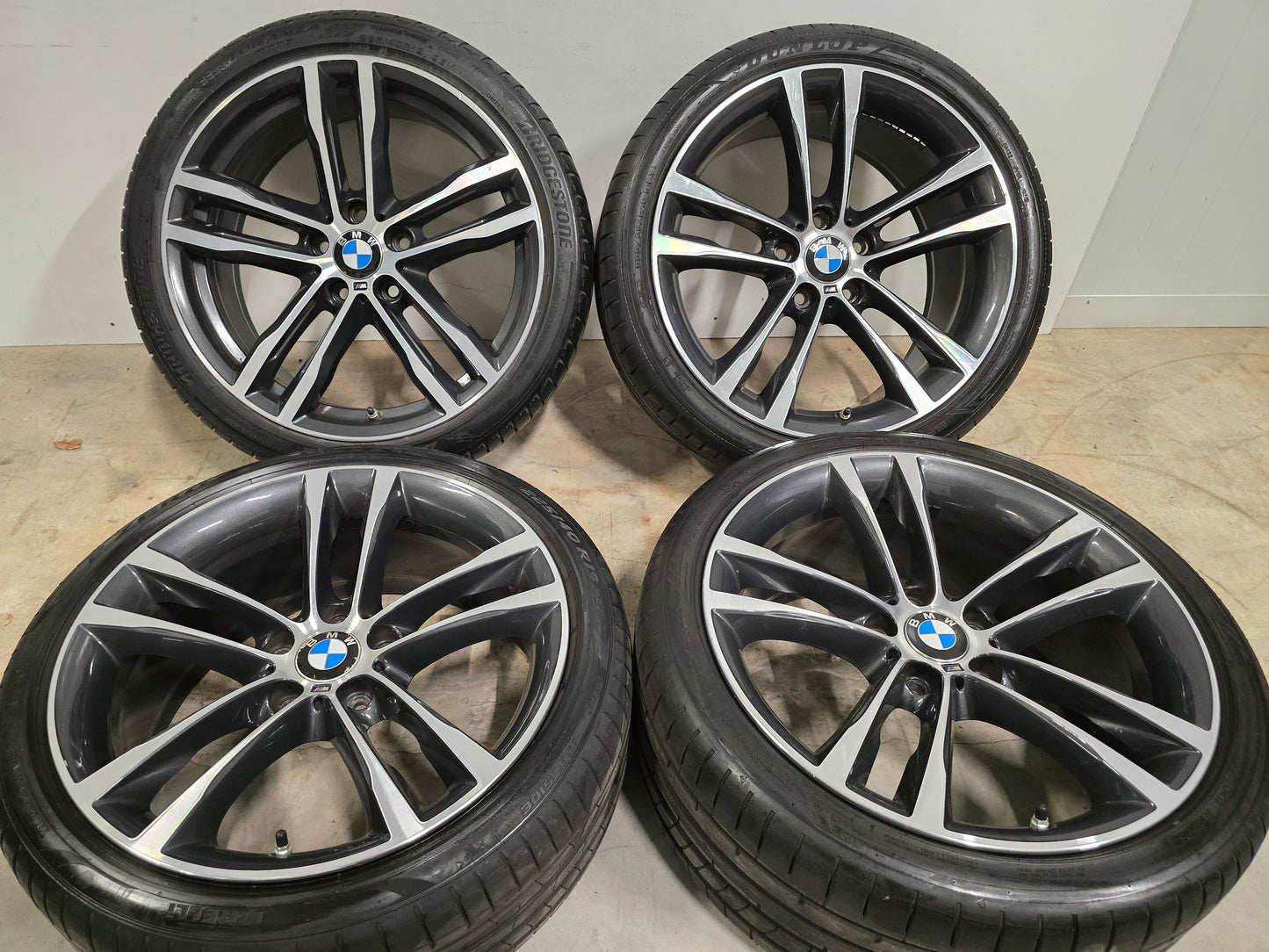 Originele 19 inch BMW F30 F31 F32style 704-M Breedset Zomerbanden Dunlop/ Pirelli 5x120