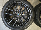 BMW 3 series G20 G21 G22 G23 18 inch black rims 796M winter tires 225 45 18