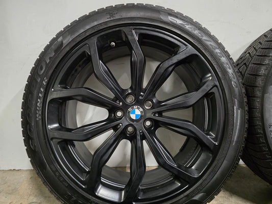 NIEUW BMW X3 G01 iX3 X4 G02 st 695 20 inch Winterbanden zwart 5x112