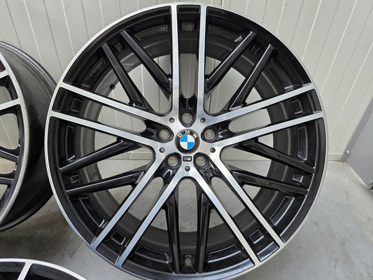 3x OEM BMW 650M 21 inch velg 8.5J ET25 Two-Tone 7 serie