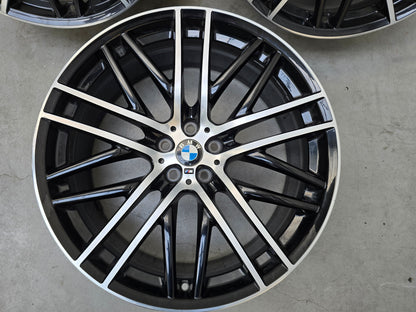 3x OEM BMW 650M 21 inch velg 8.5J ET25 Two-Tone 7 serie