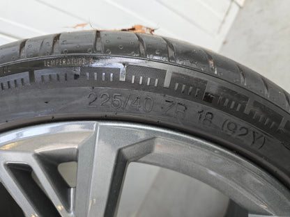Audi A3 golf Caddy S Line 18 inch zomerbanden 5x112 Antraciet