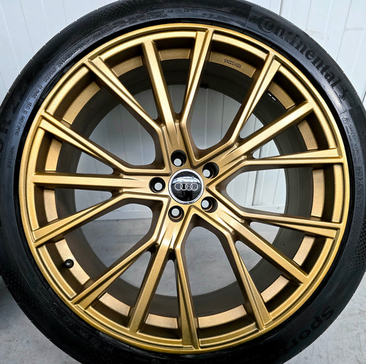 Audi e-tron Q7 Q8 22 inch Gold Bronze velgen zomerbanden