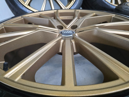 Audi e-tron Q7 Q8 22 inch Gold Bronze velgen zomerbanden