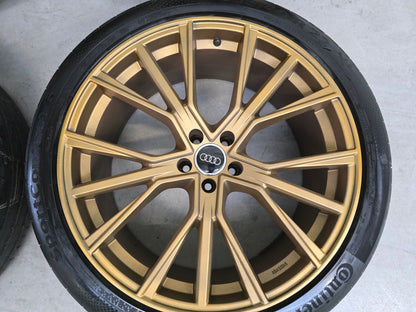 Audi e-tron Q7 Q8 22 inch Gold Bronze velgen zomerbanden