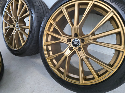 Audi e-tron Q7 Q8 22 inch Gold Bronze velgen zomerbanden