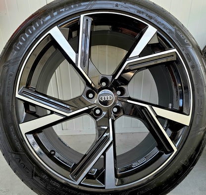 Audi e-tron Q7 Q8 Touareg 21 inch velgen zomerbanden Deep black/Diamond