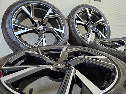 Audi e-tron Q7 Q8 Touareg 21 inch velgen zomerbanden Deep black/Diamond