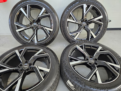 Audi e-tron Q7 Q8 Touareg 21 inch velgen zomerbanden Deep black/Diamond