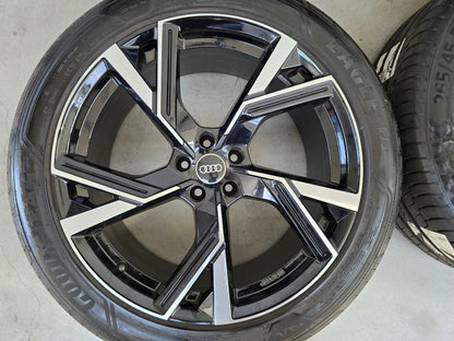 Audi e-tron Q7 Q8 Touareg 21 inch velgen zomerbanden Deep black/Diamond