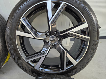 Audi e-tron Q7 Q8 Touareg 21 inch velgen zomerbanden Deep black/Diamond