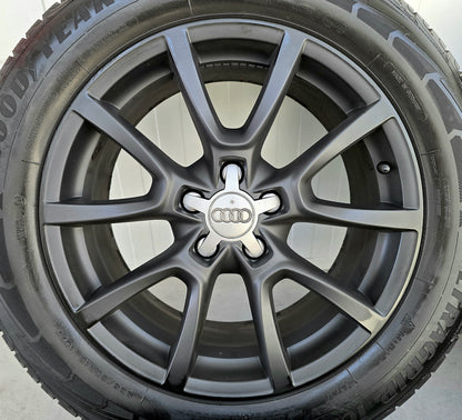 Audi Q5 18 inch originele velgen winterbanden satin black