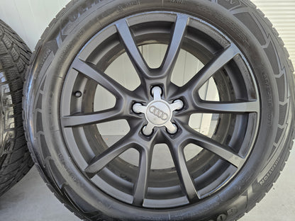 Audi Q5 18 inch originele velgen winterbanden satin black