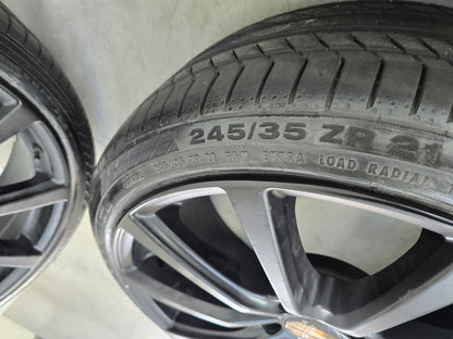 Tesla Model S 21 inch zomerbanden Matt Black velgen TPMS