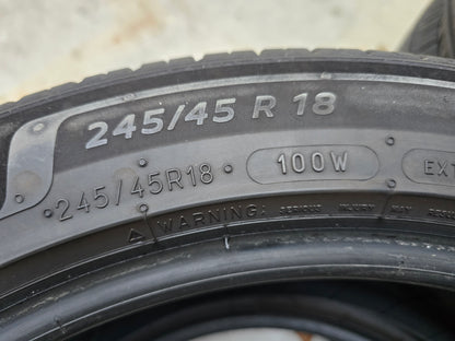 4x Michelin Primacy 245/45 R18 100W XL zomerbanden 5mm