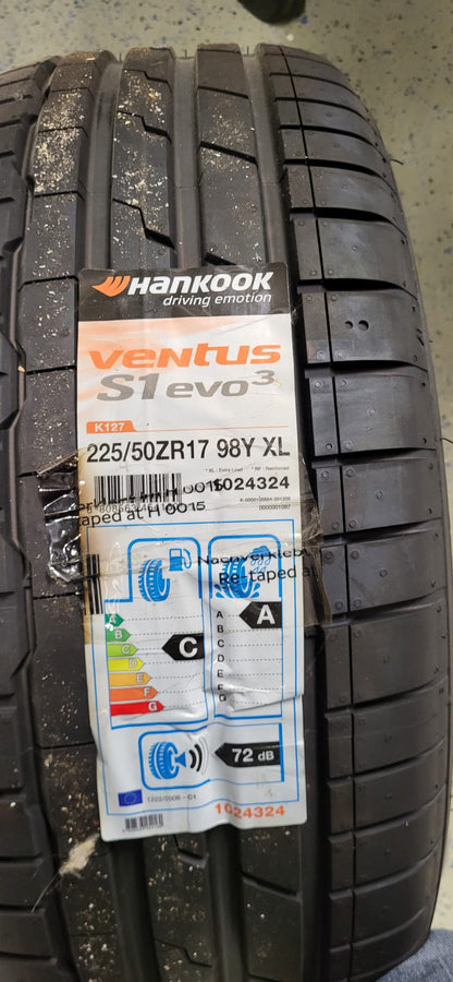 2x NIEUW 225/50R17 98Y XL Hankook zomerbanden